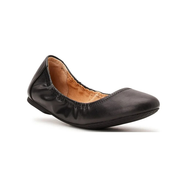 Time and Tru Women's Scrunch Ballet Flats, Wide Width Available | Walmart (US)