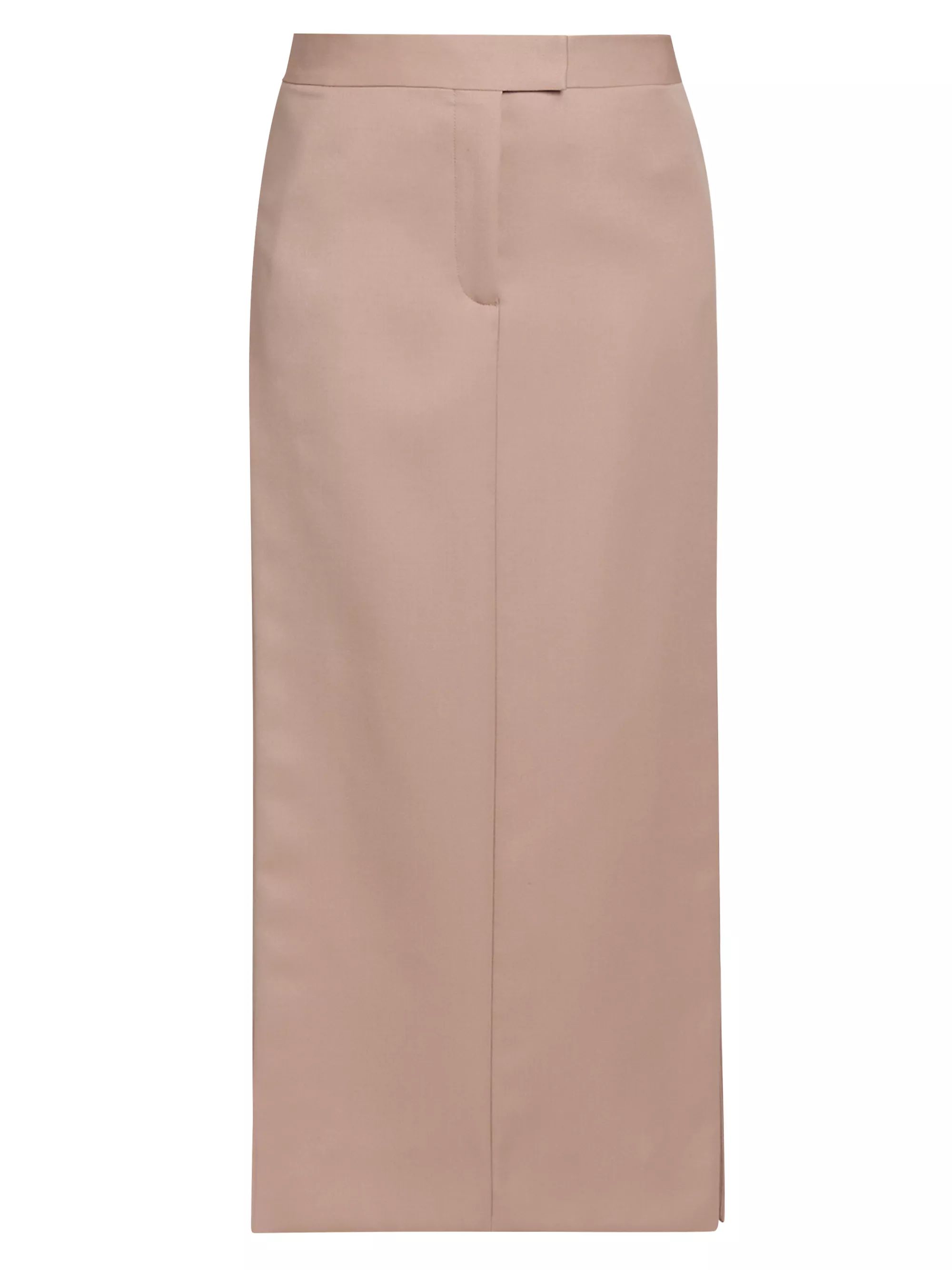 Shop The Attico Wool Side Slit Midi-Skirt | Saks Fifth Avenue | Saks Fifth Avenue