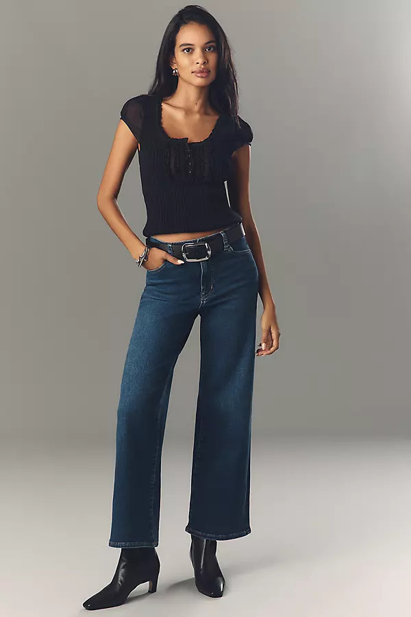 FRAME Le Slim Palazzo High-Rise Wide-Leg Jeans | Anthropologie (US)