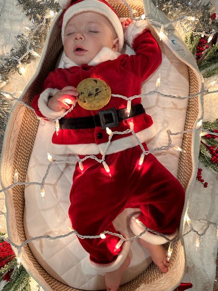 Baby santa Christmas outfit to recreate this adorable picture! 

#LTKbaby #LTKHoliday #LTKbump