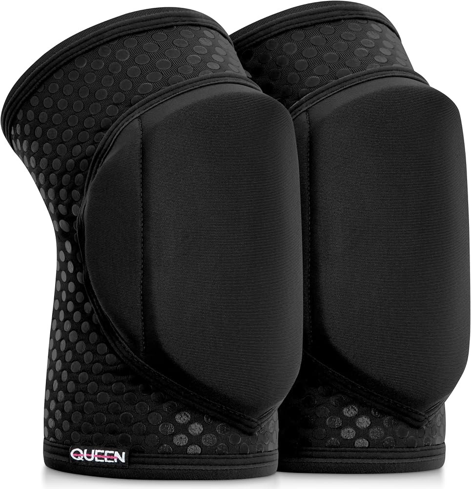 Queen Wear – Sleek Black Grip – Pole Dance Knee Pads – Perfect Woman Protection for Pylon B... | Amazon (US)