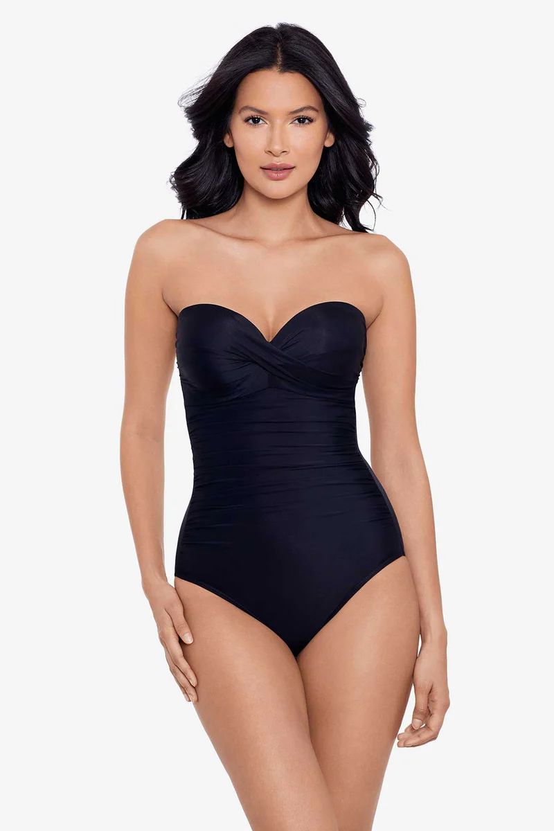 Miraclesuit Rock Solid Madrid Bandeau One Piece Swimsuit | MiracleSuit