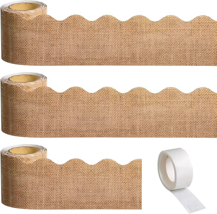 AWIZOM 99 Ft Burlap Bulletin Board Borders Farmhouse Classroom Decorations | Amazon (US)
