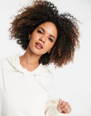 ASOS DESIGN oversized boyfriend hoodie in ivory | ASOS (Global)