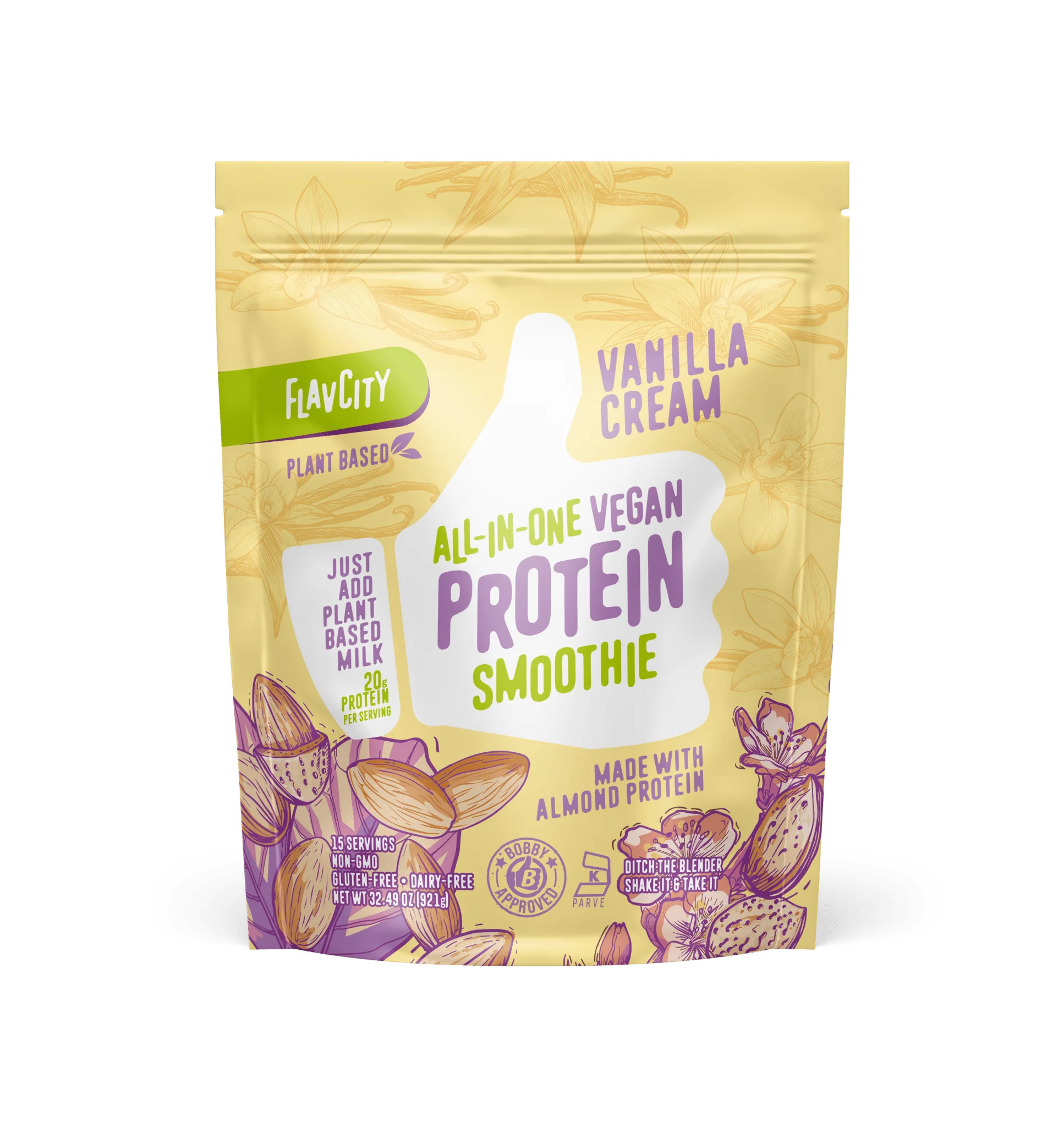 Organic Vegan Plant Based Vanilla Protein Powder | FlavCity | FlavCity