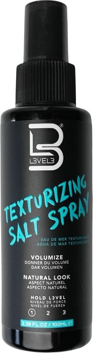 L3 Level 3 Sea Salt Texturizing Spray - Creates Beachy Waves and Texture - Casual Hair Finish | Amazon (US)