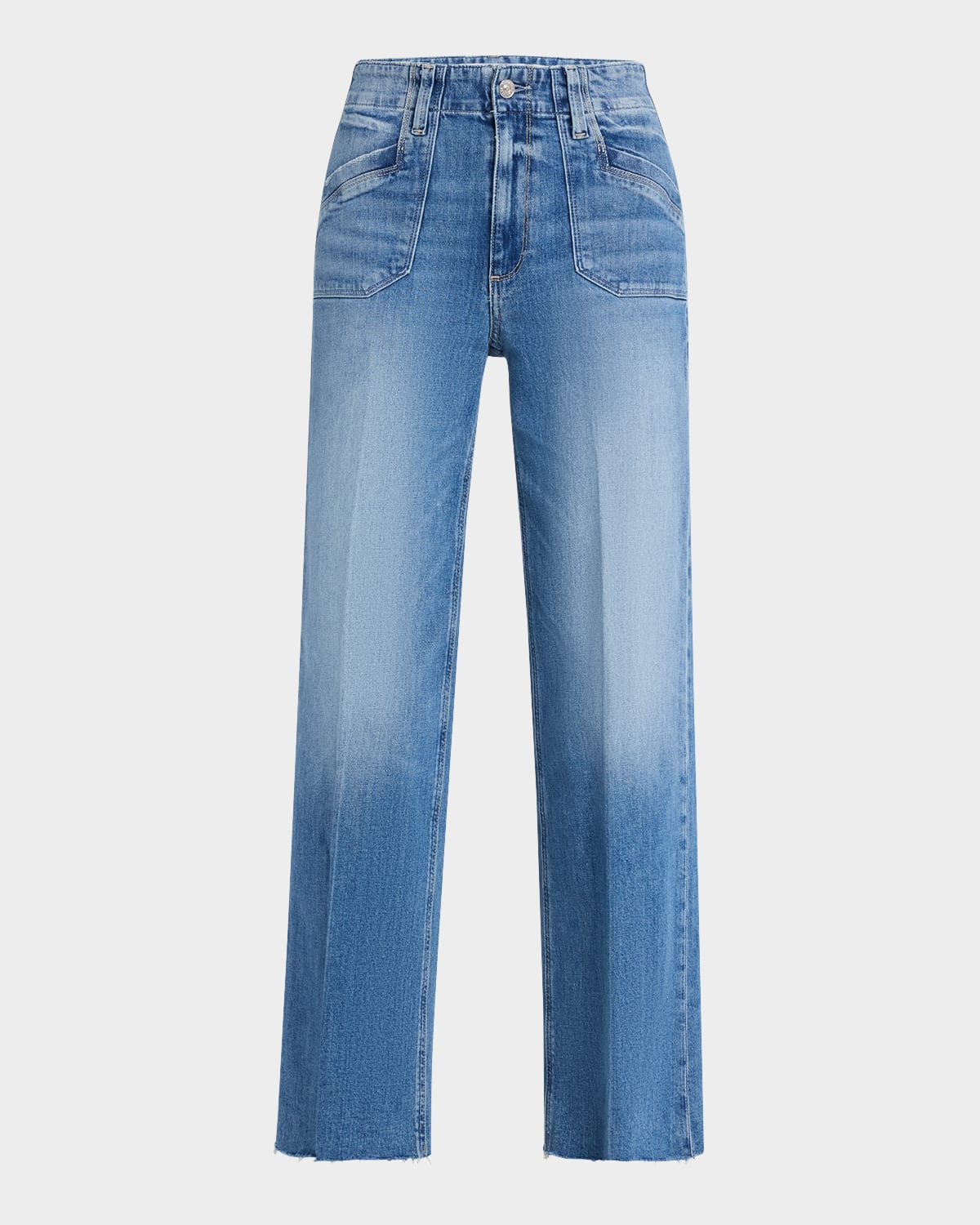 Anessa Raw Hem Jeans with Utility Pockets | Neiman Marcus