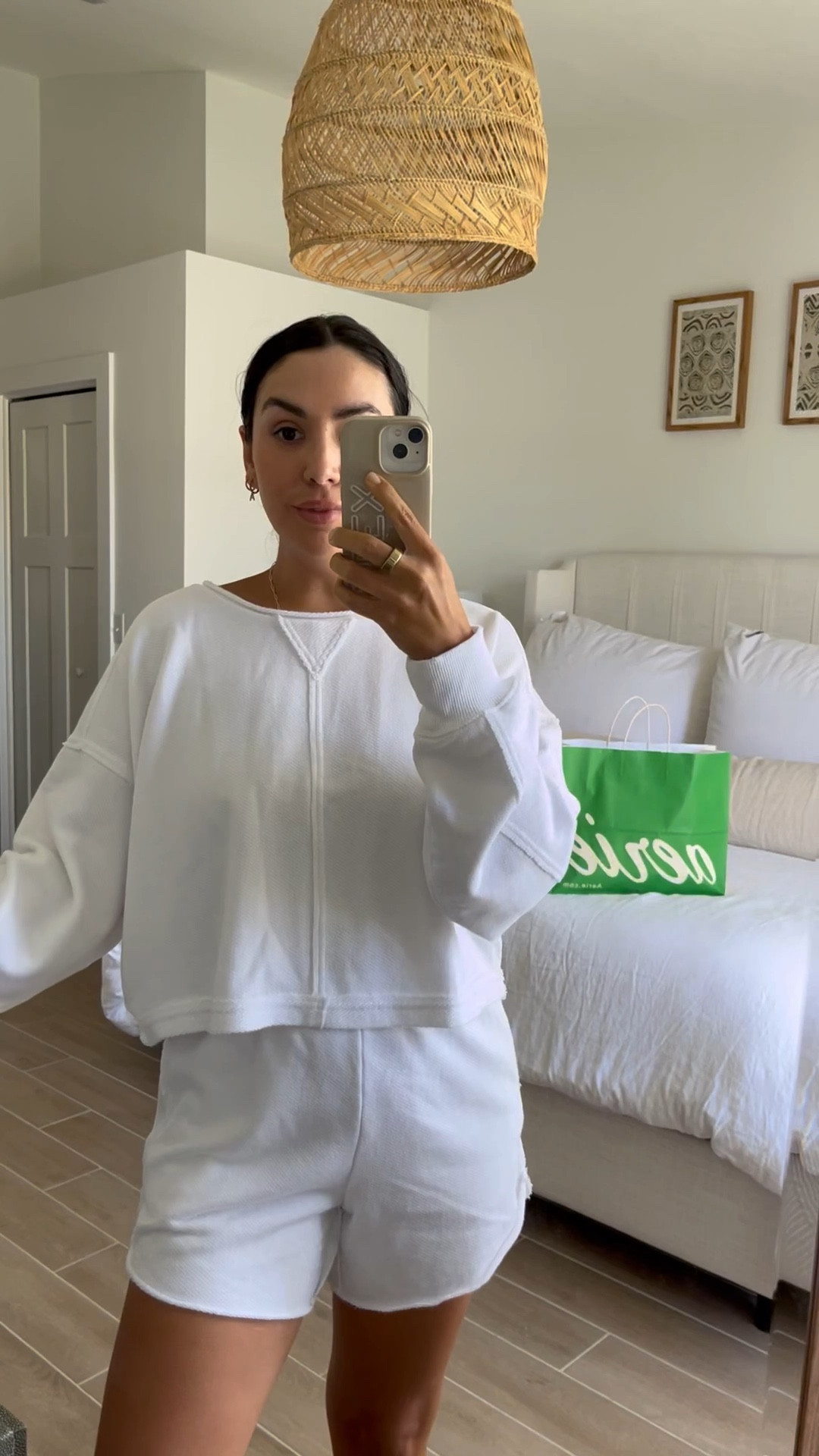 Perfect white set for summer! The sweatshirt is so cute and slightly cropped and love the matching shorts! Aerie has so many great things for summer right now! 

#LTKunder100 #LTKunder50 #LTKSeasonal