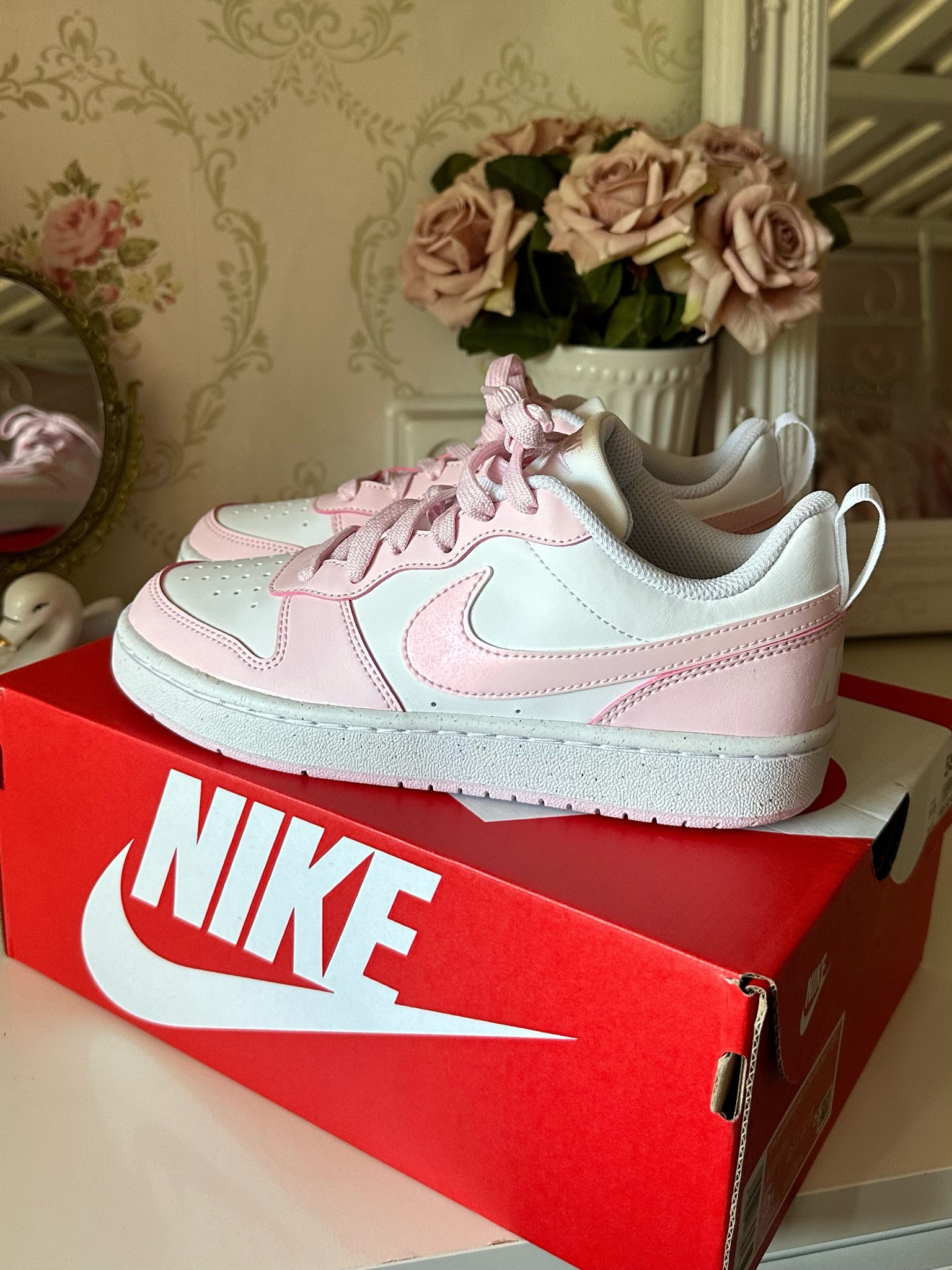 The cutest girly pink sneakers! #nike #sneakers 

#LTKshoecrush #LTKstyletip