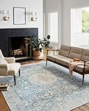 Chris Loves Julia x Loloi Jules JUL-03 Antique / Sky Oriental Area Rug 3'-6" x 5'-6 | Amazon (US)