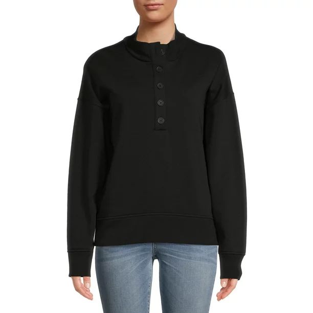 Time and Tru Women's Henley Sweatshirt | Walmart (US)
