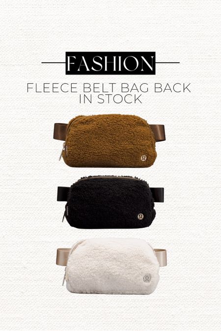 Fleece belt bag restock!!!  Hurry and shop before it sells out!!

Lululemon | belt bag | fleece belt bag | crossbody

#LTKitbag #LTKstyletip #LTKfit