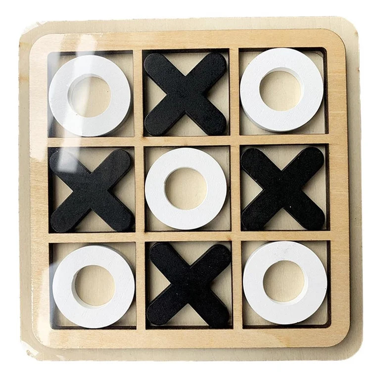 IMSHIE Wooden Tic-Tac-Toe Game, Interactive Wooden Board Game Tabletop X O Blocks Suitable for Pa... | Walmart (US)