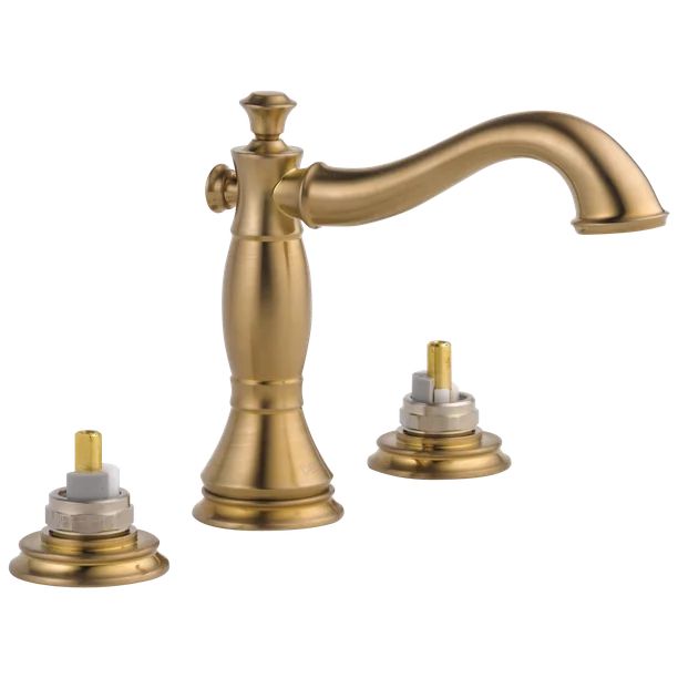 Delta Cassidy Two Handle Widespread Bathroom Faucet - Less Handles, Champagne Bronze | Walmart (US)