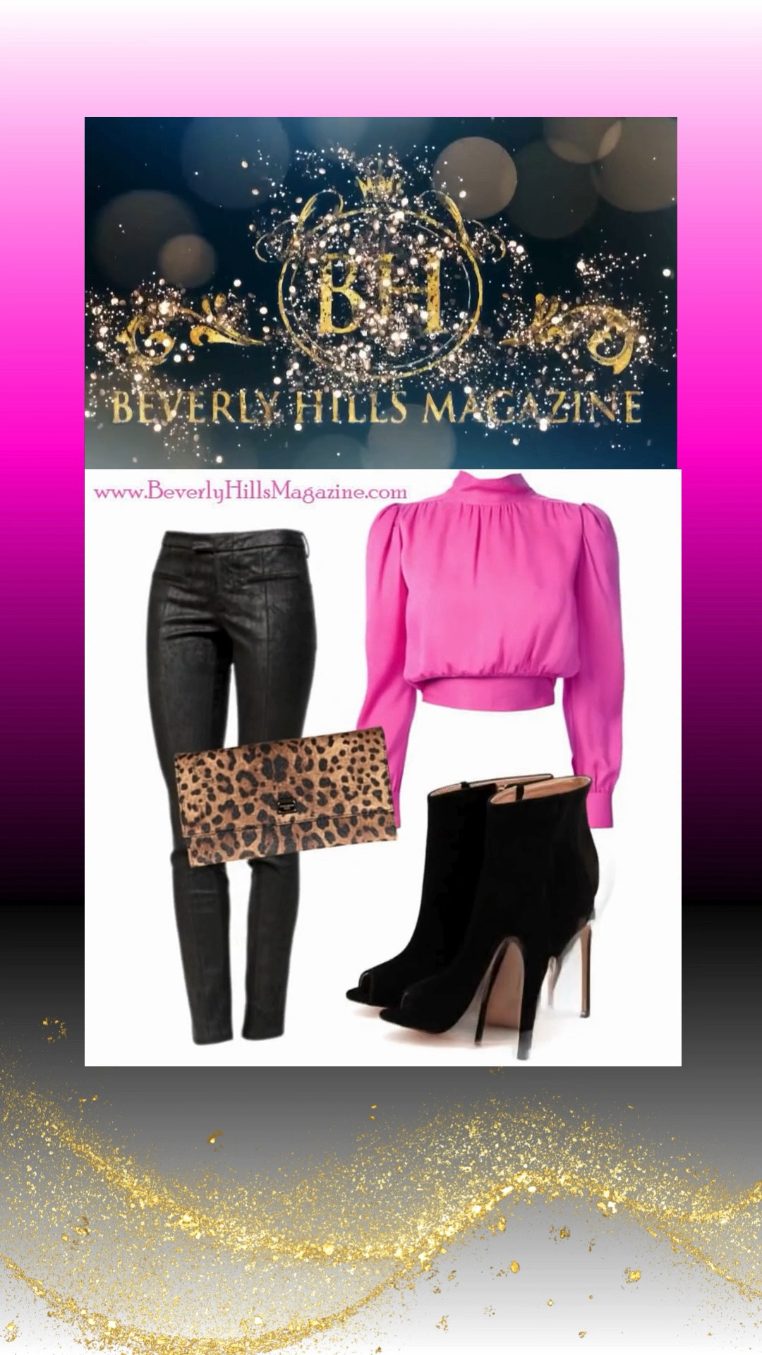 CHIC VINTAGE STYLE ✨

Classic pieces come together with a modern edge in this beautifully styled ensemble. A soft pink long-sleeve top brings a feminine touch, while sleek black leather pants add confidence and bold contrast.

Black ankle boots ground the look with effortless attitude, and a cheetah print handbag introduces the perfect pop of personality. The combination of soft color, rich textures, and statement accessories creates a fashion look that feels polished, eye-catching, and ready for any occasion.

Whether you're heading to brunch, dinner, or a day of shopping, this outfit delivers style that stands out from every angle.

https://www.beverlyhillsmagazine.com/shop

#Fashion #Style #ShopStyle #VintageStyle #WomensFashion

#LTKootd
