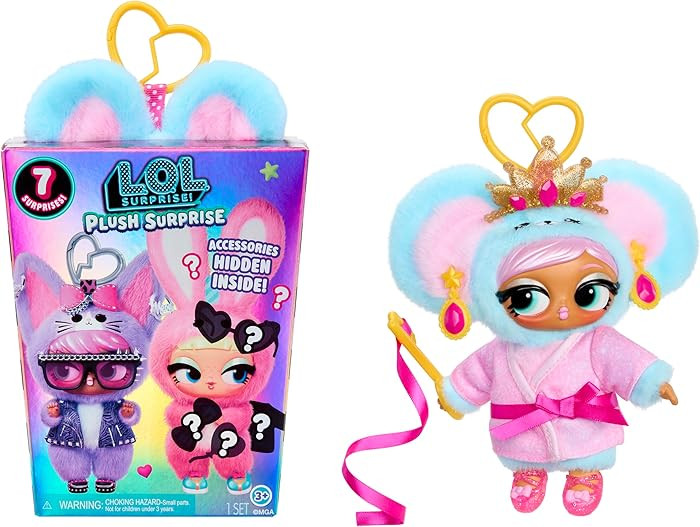LOL Surprise Plush Surprise! Bear-A-Rina Plush Doll with Hidden Fashions, On-the-Go Play, 7 Total... | Amazon (US)