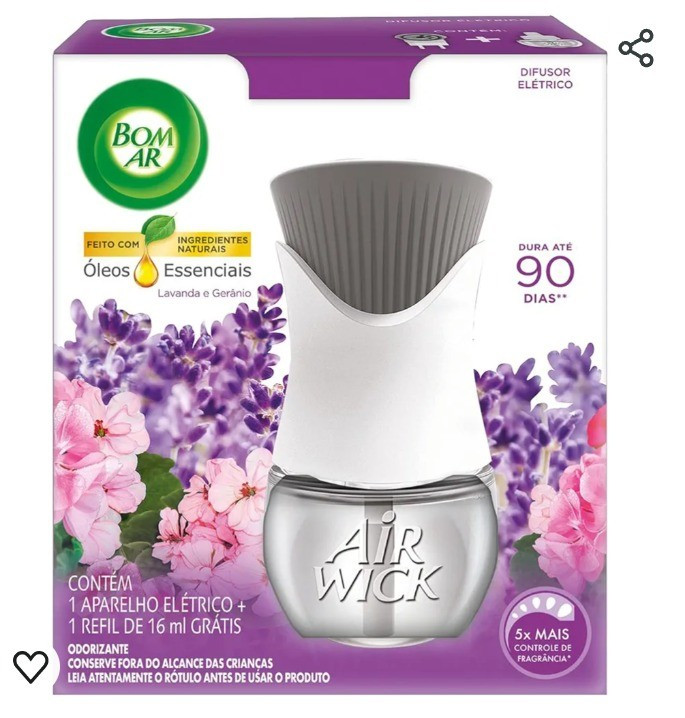 Air Wick Difusor Elétrico Bom Ar Lavanda E Gerânio Aparelho + Refil 16Ml

#LTKbrasil #LTKhome