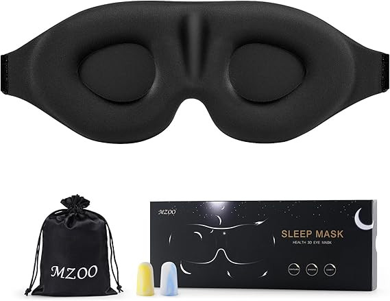 MZOO Luxury Sleep Eye Mask for Side Sleeper Men Women, Zero Eye Pressure 3D Sleeping Mask, Light ... | Amazon (US)
