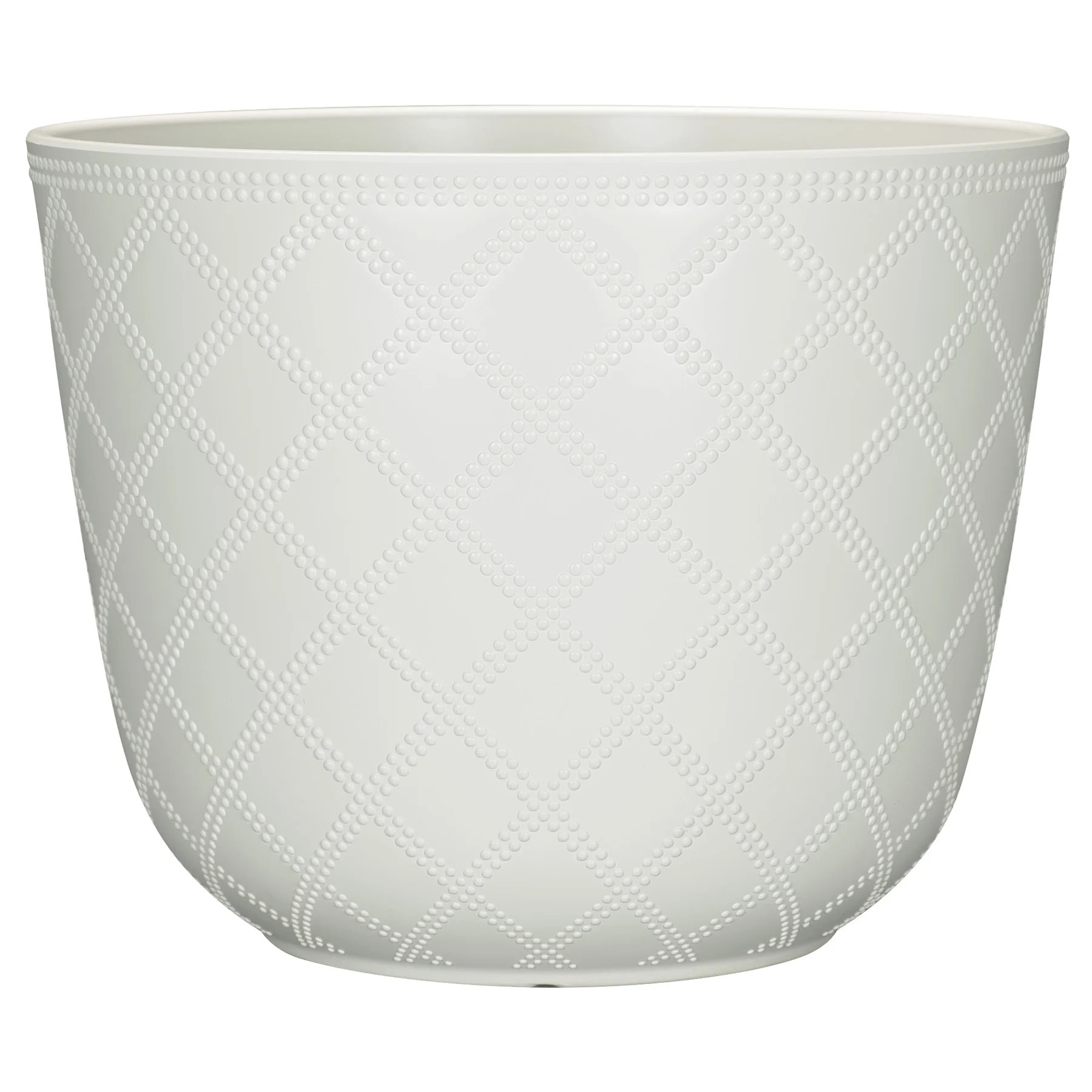 Mainstays Charlotte 16" x 16" x 12.5" Round Vanilla Dream 100% Recycled Resin Planter | Walmart (US)