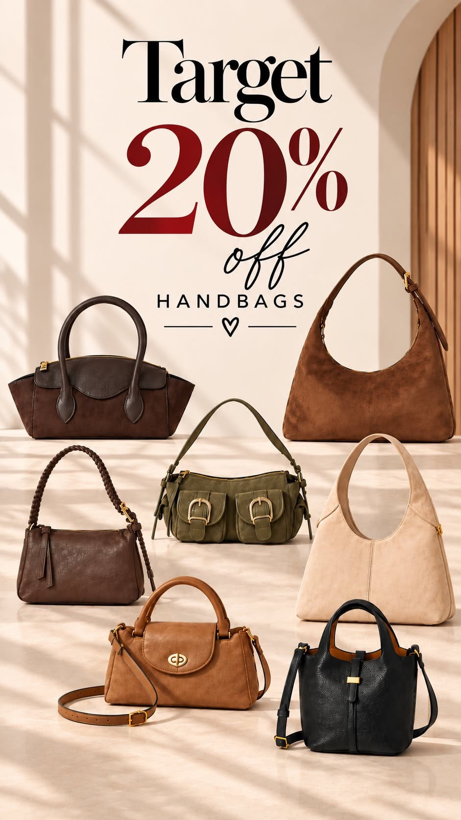 20% of handbags @Target 🎯