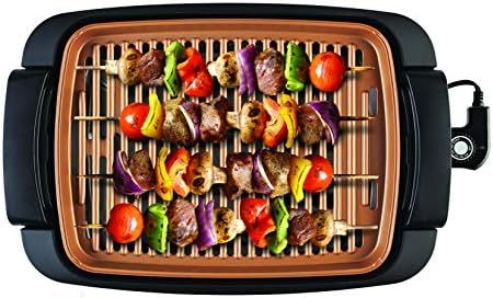 BELLA Indoor Smokeless Grill, 12 x 16 Inch Copper Titanium Coated Nonstick Cooking Surface, Multi... | Amazon (US)