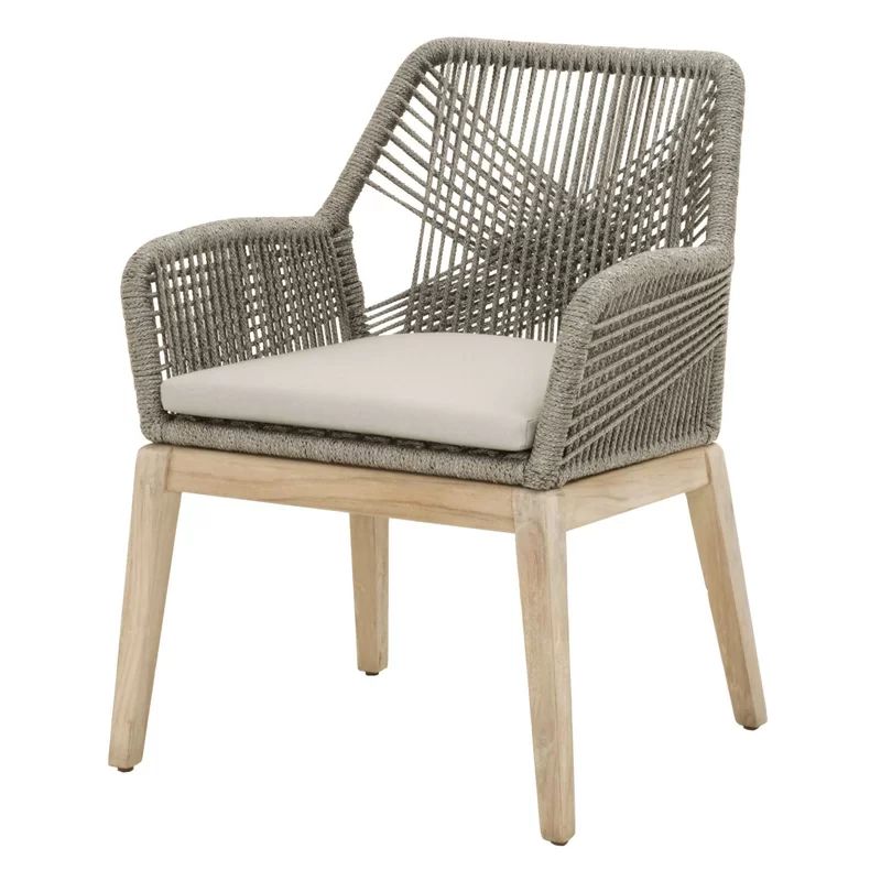 Kiley Teak Patio Dining Chair with Cushion | Wayfair North America