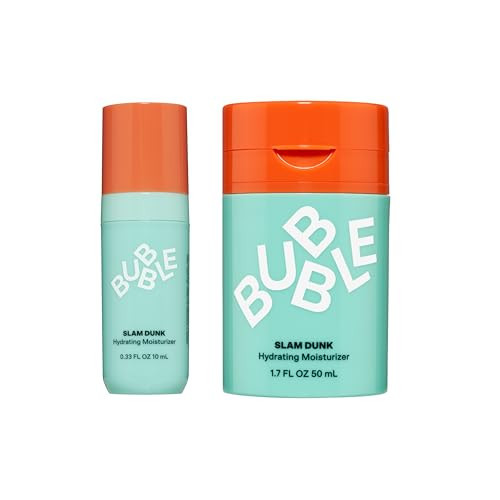 Bubble Skincare Slam Dunk Bundle - Hydrating Face Cream for Dry Skin Made with Vitamin E + Aloe Vera Juice for a Glowing Complexion - Skin Care with Blue Light Protection (50ml + 10ml, 2 Count) | Amazon (US)