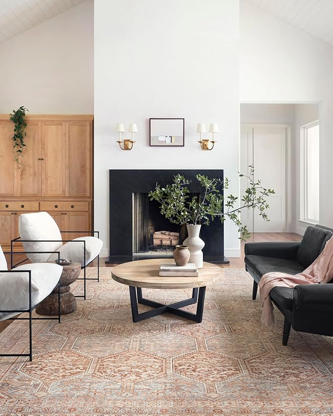 Loloi Chris Loves Julia Jules Collection JUL-04 Tangerine/Mist 9'-6" x 14', .13" Pile Height, Are... | Amazon (US)