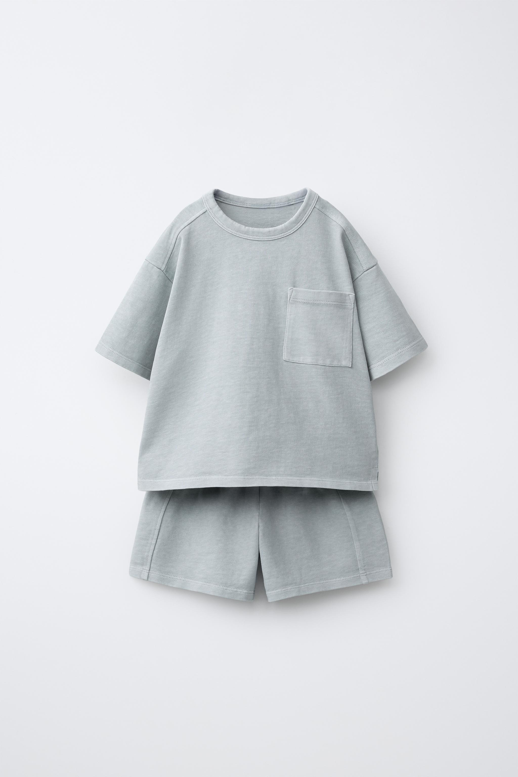 PLAIN JOGGING T-SHIRT AND SHORTS SET | Zara US