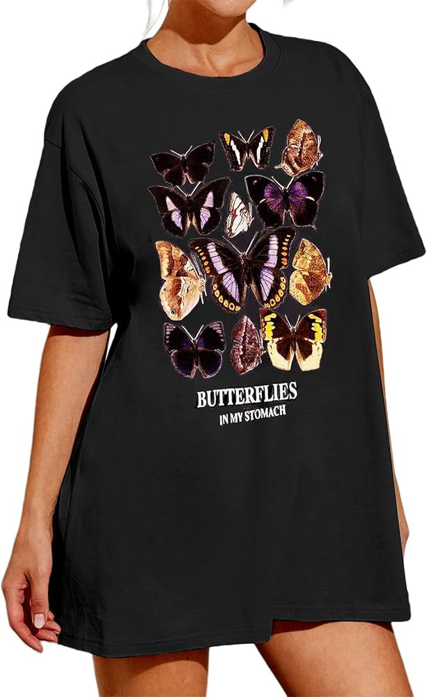 Avanova Women's Leopard Print Tops Short Sleeve Round Neck Casual Loose T Shirt | Amazon (US)