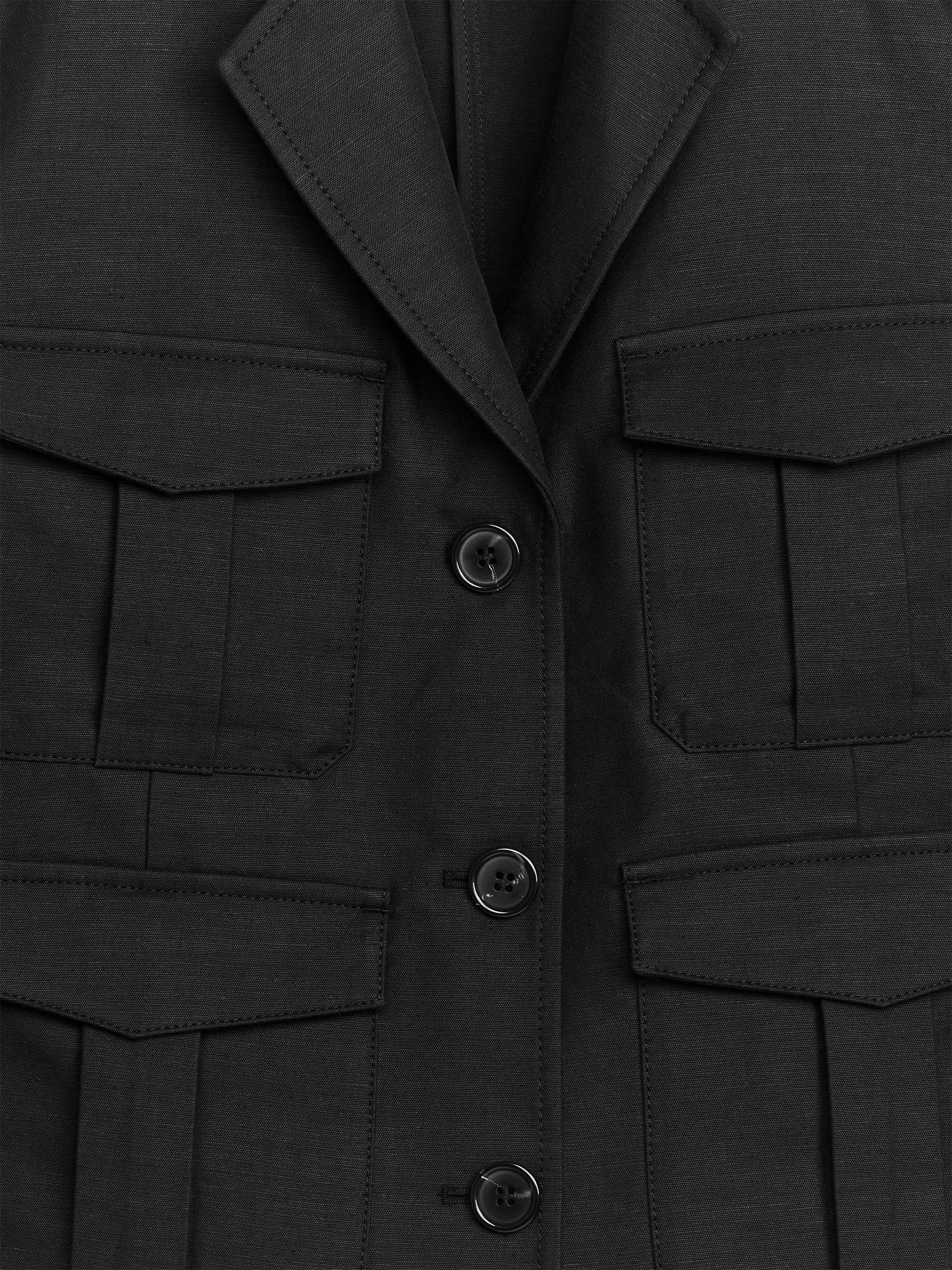 Cargo Cotton-Hemp Blazer – Black – Women – ARKET GB | Arket UK