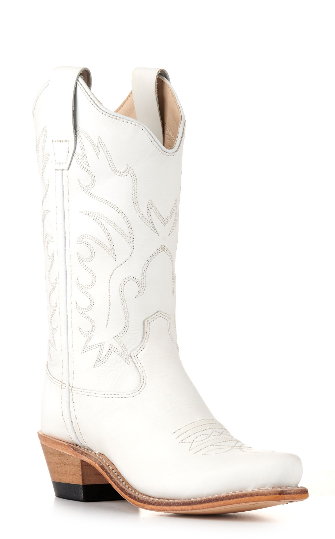Old West Youth White Snip Toe Cowboy Boots - 4.5xD - From Cavender's | Cavender's
