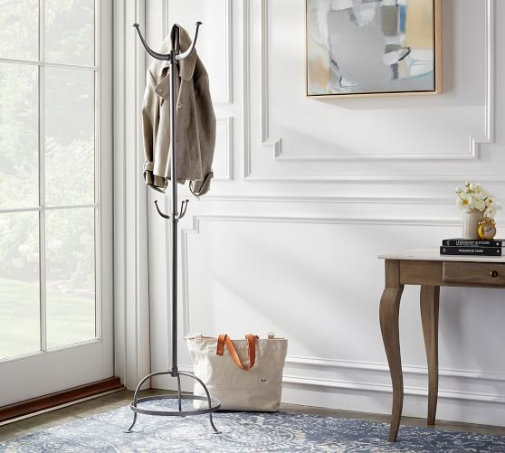 Cast Metal Standing Coat Rack | Pottery Barn (US)
