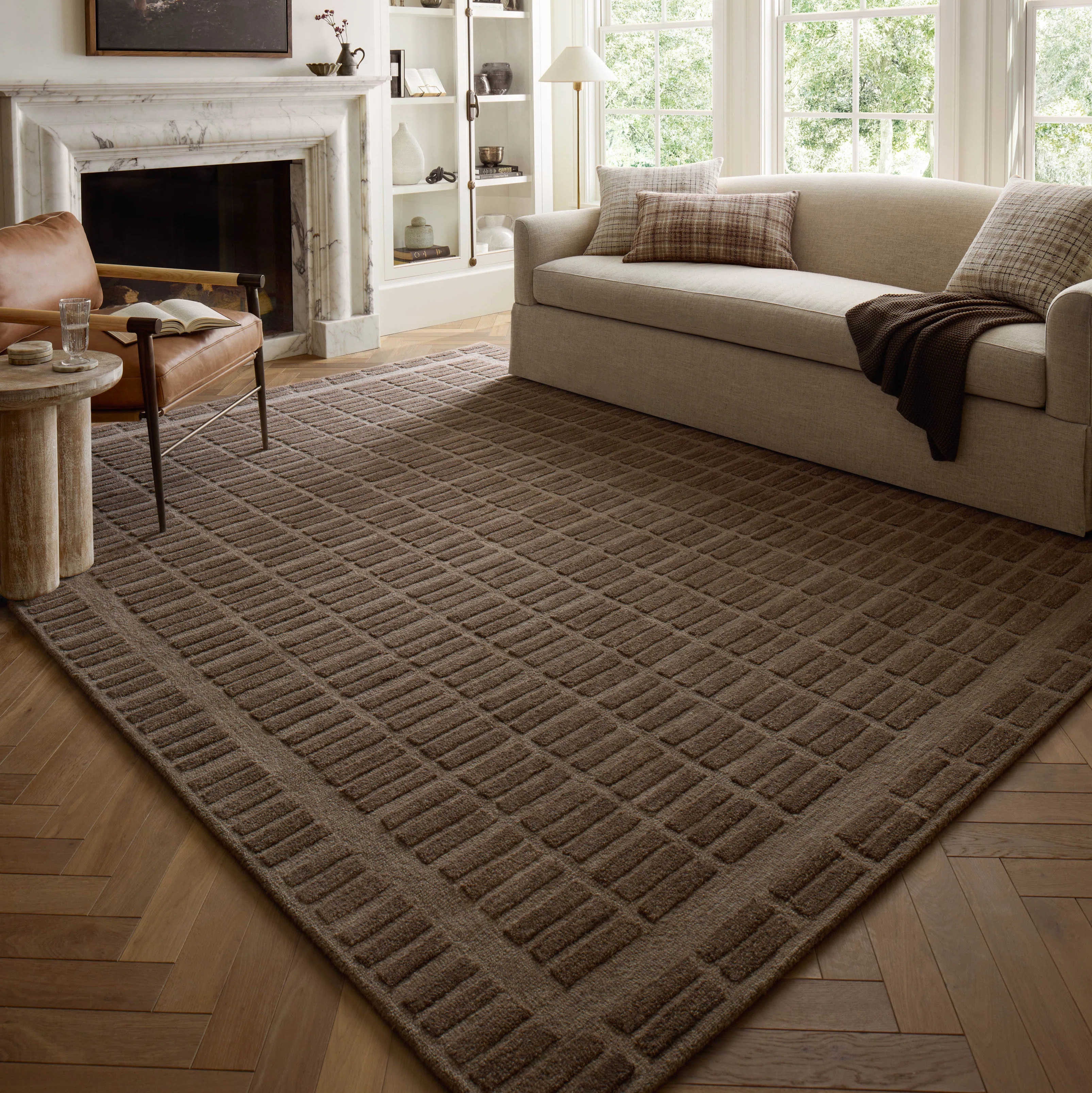 Chris Loves Julia x Loloi Bradley Cocoa / Cocoa Area Rug | Wayfair North America