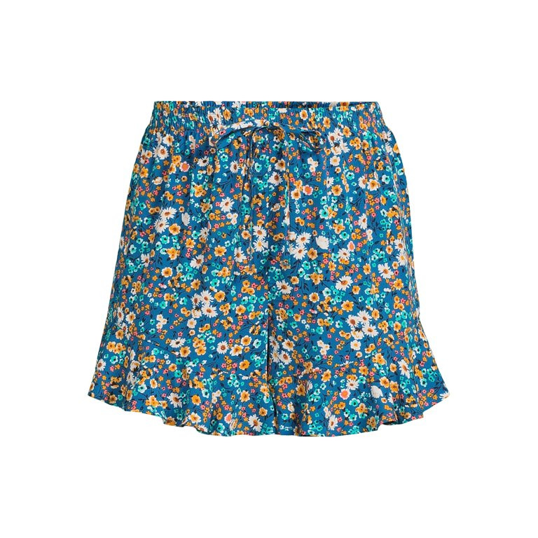 Sunset & Sixth Juniors’ Breezy Ruffle Hem Shorts | Walmart (US)