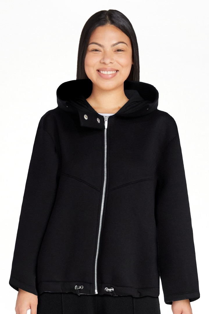 Scoop Women's and Women's Plus Neoprene Fleece Oversized Jacket with Hood, Sizes XS-4X | Walmart (US)