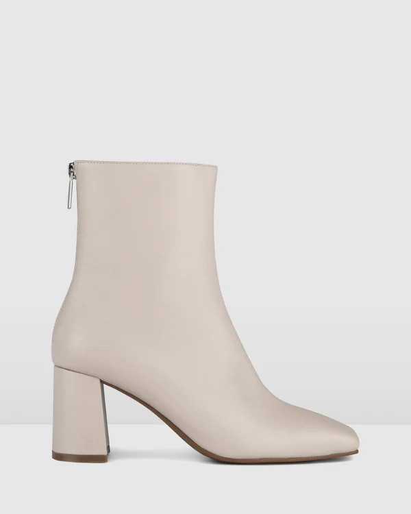 NEVADA MID ANKLE BOOTS BONE LEATHER | Jo Mercer (AU)