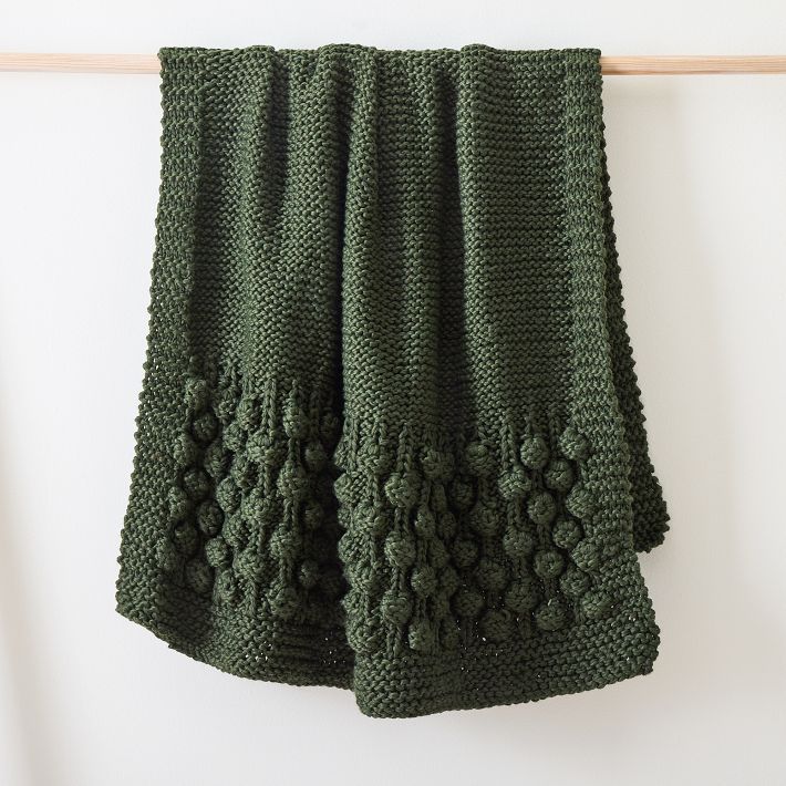 Chunky Bauble Knit Throw | West Elm (US)