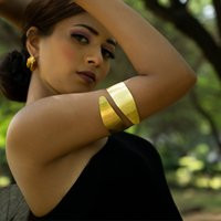 Gold Upper Arm Cuff ~ Bracelet Handmade Jewelry Minimalist Band Brass Christmas Gift For Her Bridal | Etsy (US)