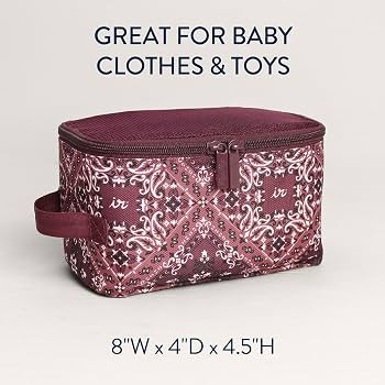 Itzy Ritzy Packing Cubes for Travel, Set of 3 Organizers (Paisley Wine) | Amazon (US)
