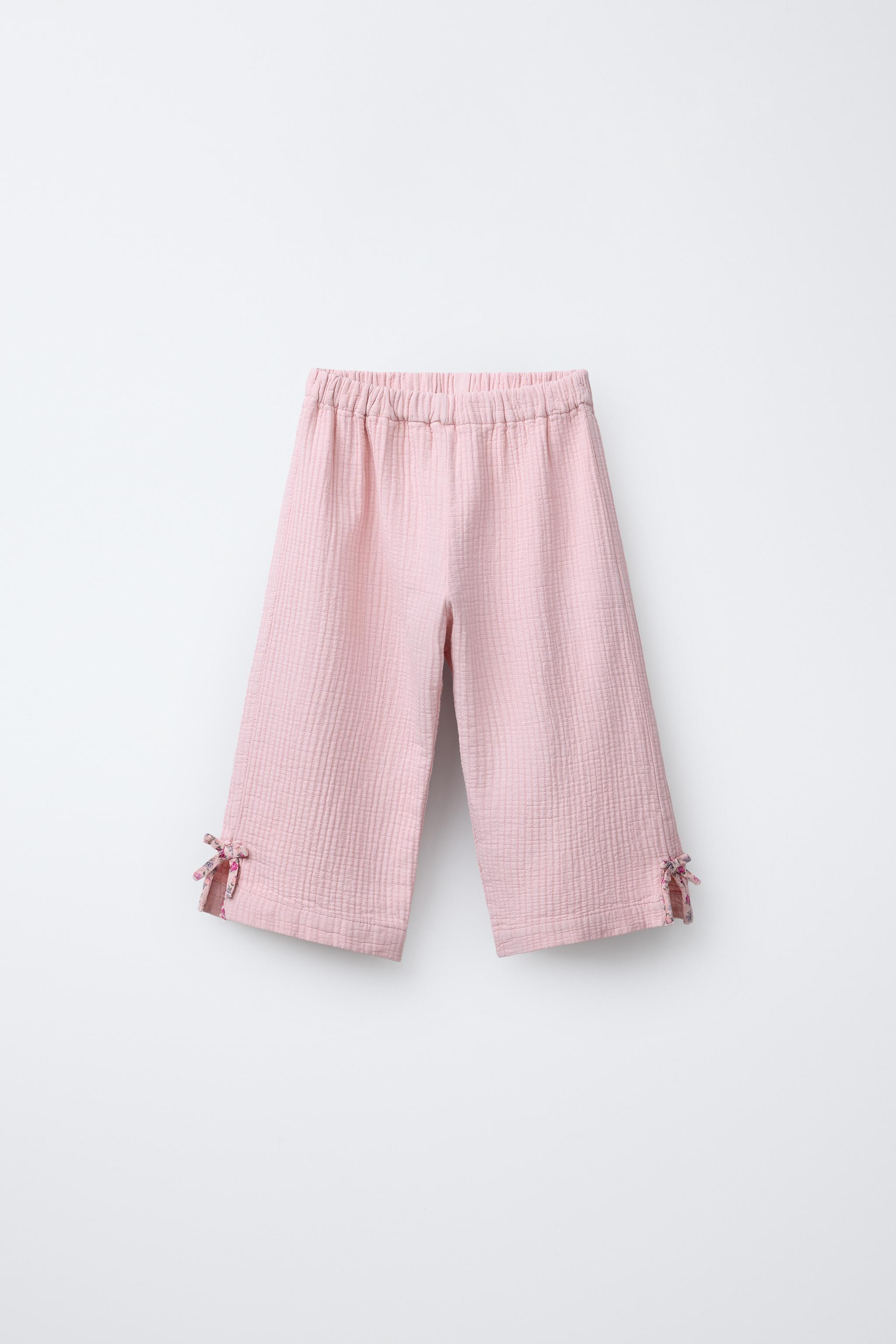 TEXTURED CULOTTES WITH BOWS | Zara US