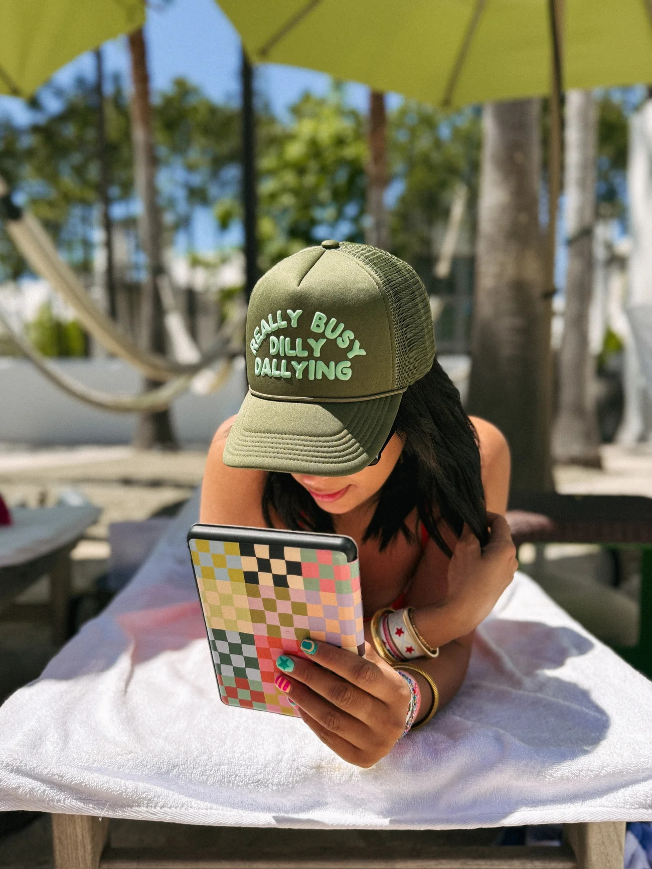 ETTA OG | dilly dallying trucker hat - green | Etta+East