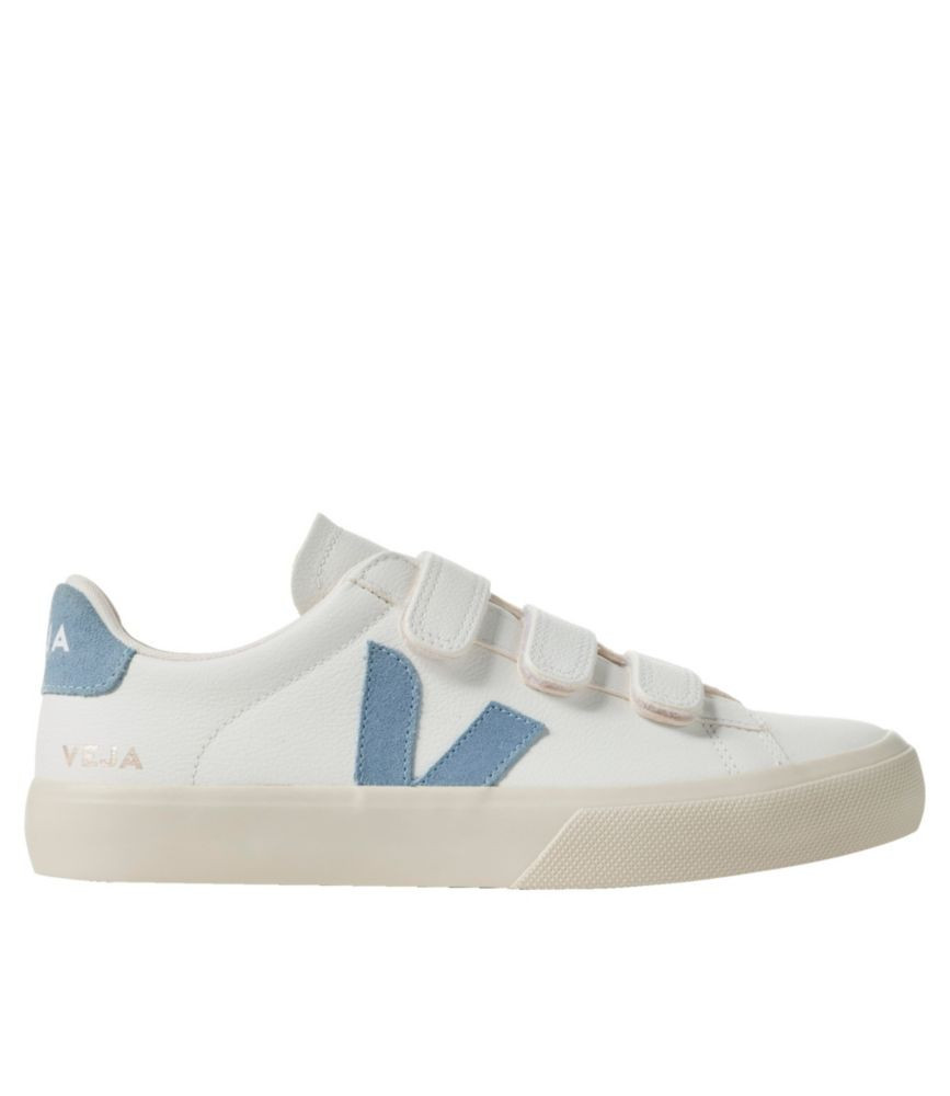 Women's VEJA Recife Sneakers, Hook-and-Loop Extra White/Steel 40(B), Suede Leather/Rubber | L.L. Bean