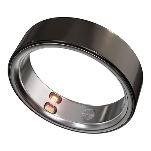 Smart Ring Health Tracker 5ATM Waterproof Sport Ring Exclusive Vibration Alerts Titanium Blood Oxygen/Sleep/Emotional Management Women Cycle Prediction Compatible with iOS/Android Dark Stealth 11.5 | Amazon (US)