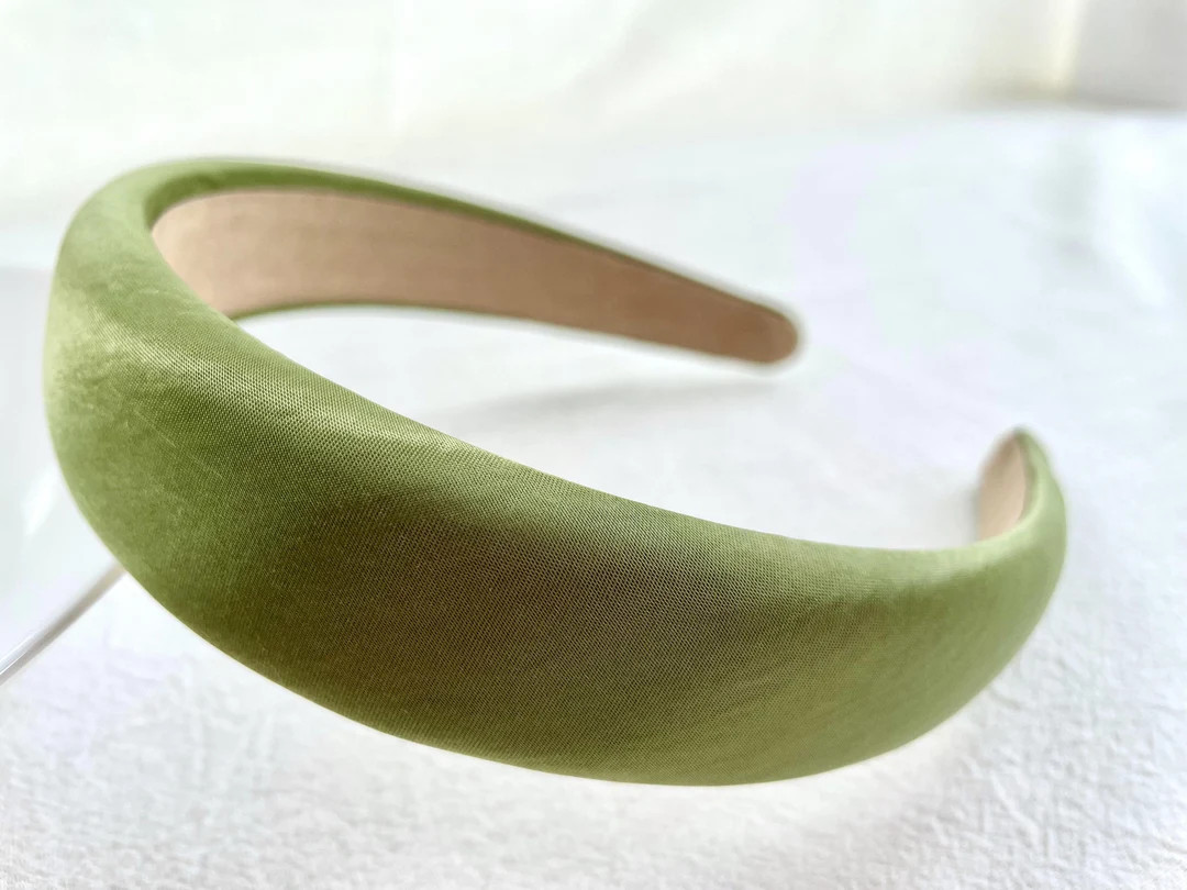 Beautiful Light Green Headband for Women ,elegant Satin Hair Band,temperament Hair Band,satin Hea... | Etsy (Global)