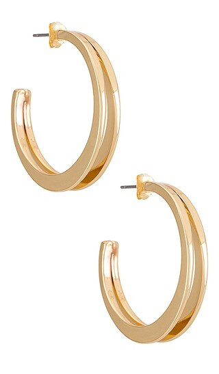 SHASHI Hoop Earring in Metallic Gold. | Revolve Clothing (Global)
