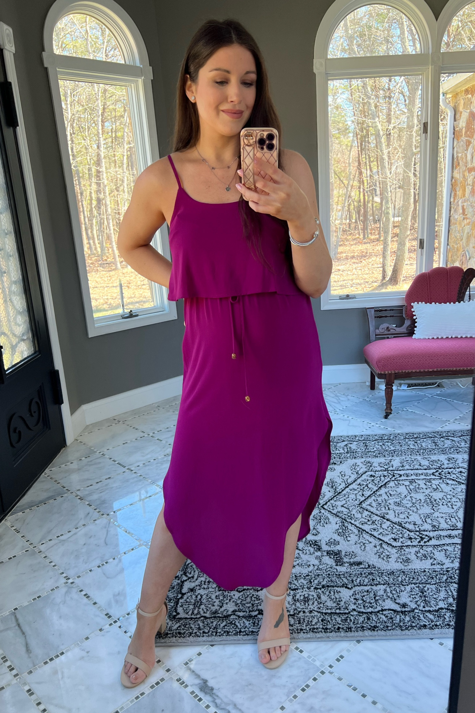 Amazon outfit, spring style, spring dress, Easter dress, Easter outfit idea, midi dress, wedding guest dress, pregnancy friendly dress, bump friendly, long dress, tiered dress, summer dress, summer outfit idea, spring outfit idea, LTK bump, cute bump outfit, dress sandals, neutral sandals, purple dress, gingham dress, Pom Pom dress, easy summer outfit, easy spring outfit, easy pregnancy outfit 

#LTKbump #LTKunder50 #LTKSeasonal