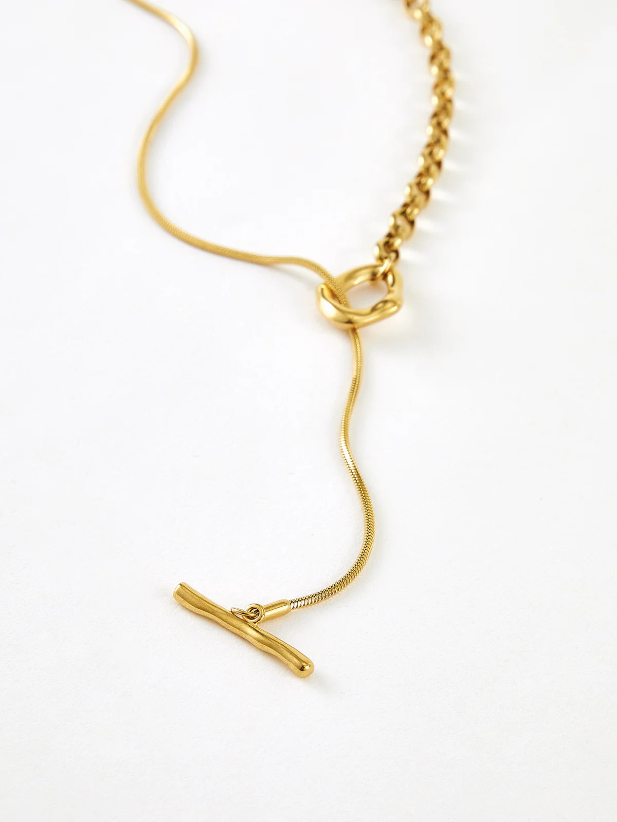 Golden Lariat Y-Necklace | Commense