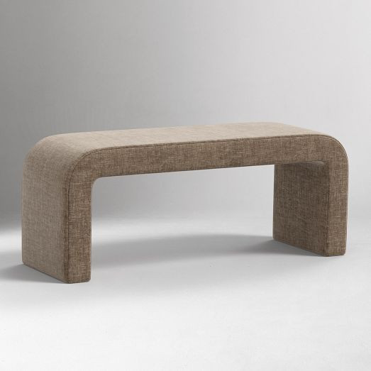 Doreon Upholstered Waterfall Bench (50") | West Elm (US)