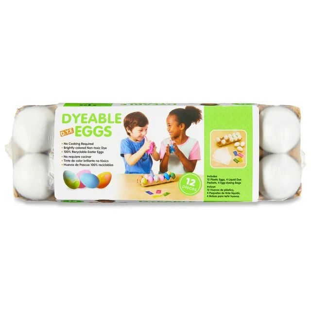 Easter DIY Dyeable Eggs, 12 Count, by Way To Celebrate | Walmart (US)